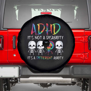 ADHD Awareness Spare Tire Cover It's Not A Disability It's A Different Ability TS02 Black Print Your Wear