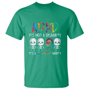 ADHD Awareness T Shirt It's Not A Disability It's A Different Ability TS02 Irish Green Print Your Wear