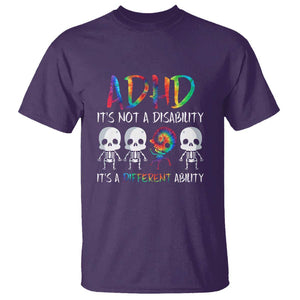 ADHD Awareness T Shirt It's Not A Disability It's A Different Ability TS02 Purple Print Your Wear