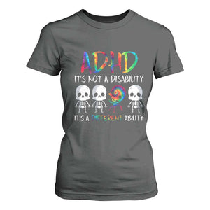 ADHD Awareness T Shirt For Women It's Not A Disability It's A Different Ability TS02 Dark Heather Print Your Wear