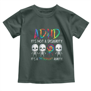 ADHD Awareness Toddler T Shirt It's Not A Disability It's A Different Ability TS02 Dark Forest Green Print Your Wear