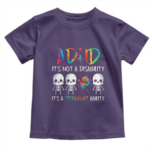 ADHD Awareness Toddler T Shirt It's Not A Disability It's A Different Ability TS02 Purple Print Your Wear