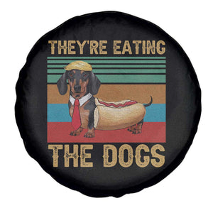 Funny Hot Dog Lover Spare Tire Cover They're Eating The Dogs Dachshund TS02 Print Your Wear