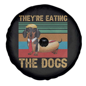 Funny Hot Dog Lover Spare Tire Cover They're Eating The Dogs Dachshund TS02 Print Your Wear