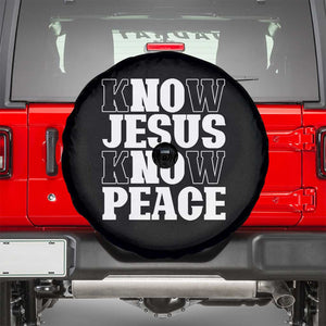 Know Jesus Know Peace Spare Tire Cover No Jesus No Peace TS02 Black Print Your Wear