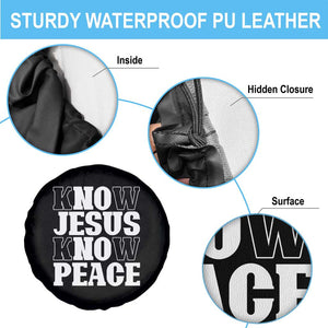 Know Jesus Know Peace Spare Tire Cover No Jesus No Peace TS02 Print Your Wear