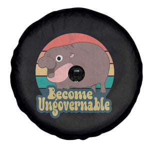 Funny Baby Hippo Moo Deng Spare Tire Cover Become Ungovernable Retro TS02 Print Your Wear