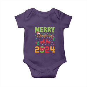 Merry Christmas 2024 Baby Onesie Classic Festive Xmas Vibe TS02 Purple Print Your Wear