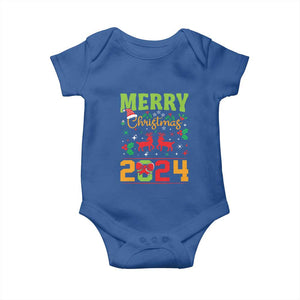 Merry Christmas 2024 Baby Onesie Classic Festive Xmas Vibe TS02 Royal Blue Print Your Wear