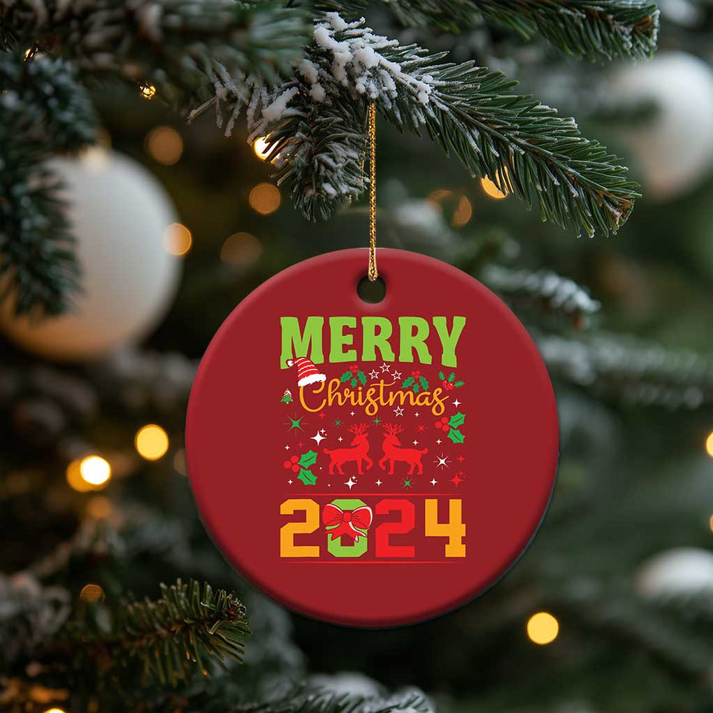 Merry Xmas 2024 Christmas Ornament Classic Festive Xmas Vibe TS02 Print Your Wear