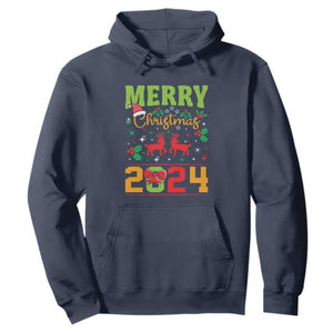 Merry Christmas 2024 Hoodie Classic Festive Xmas Vibe TS02 Navy Print Your Wear