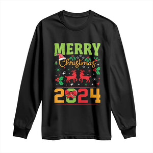 Merry Christmas 2024 Long Sleeve Shirt Classic Festive Xmas Vibe TS02 Black Print Your Wear