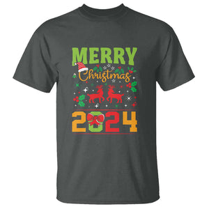 Merry Christmas 2024 T Shirt Classic Festive Xmas Vibe TS02 Dark Heather Print Your Wear