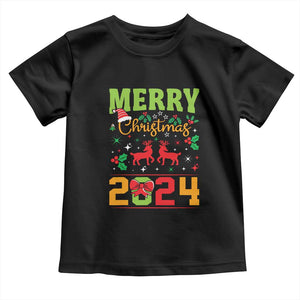 Merry Christmas 2024 Toddler T Shirt Classic Festive Xmas Vibe TS02 Black Print Your Wear