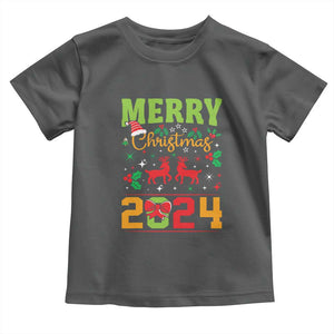 Merry Christmas 2024 Toddler T Shirt Classic Festive Xmas Vibe TS02 Dark Heather Print Your Wear