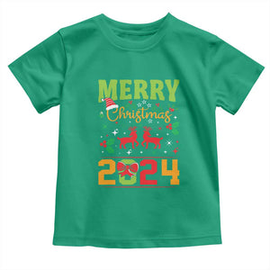 Merry Christmas 2024 Toddler T Shirt Classic Festive Xmas Vibe TS02 Irish Green Print Your Wear