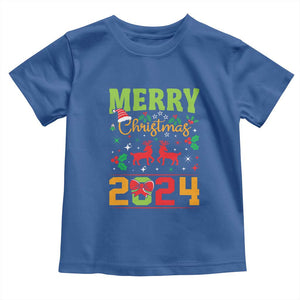 Merry Christmas 2024 Toddler T Shirt Classic Festive Xmas Vibe TS02 Royal Blue Print Your Wear