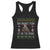 Biker Santa Claus Racerback Tank Top Oh What Fun It Is To Ride Motorcycle Christmas Ugly Sweater TS02 Black Print Your Wear