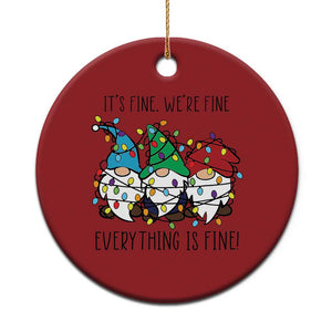 Xmas Gnomies Christmas Ornament It's Fine I'm Fine Everything Is Fine TS02 Print Your Wear