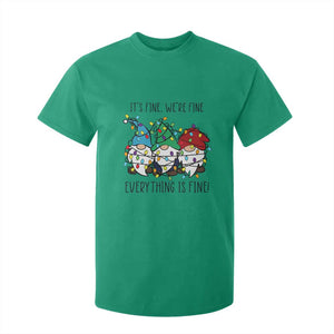 Christmas Gnomies T Shirt For Kid It's Fine I'm Fine Everything Is Fine TS02 Irish Green Print Your Wear