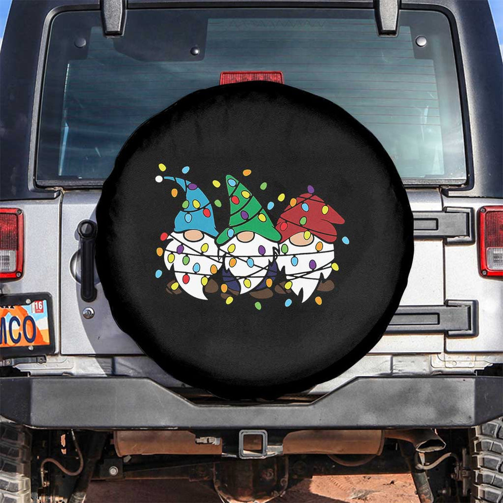 Christmas Gnomies Spare Tire Cover It's Fine I'm Fine Everything Is Fine TS02 No hole Black Print Your Wear