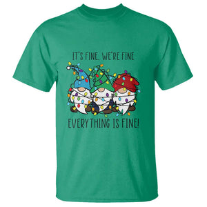 Christmas Gnomies T Shirt It's Fine I'm Fine Everything Is Fine TS02 Irish Green Print Your Wear