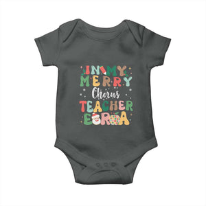 Christmas Choral Music Teacher Baby Onesie In My Merry Chorus Teacher Era Xmas Carol Master TS02 Dark Heather Print Your Wear