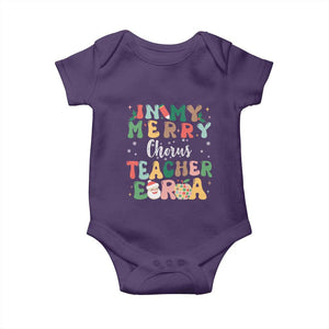 Christmas Choral Music Teacher Baby Onesie In My Merry Chorus Teacher Era Xmas Carol Master TS02 Purple Print Your Wear