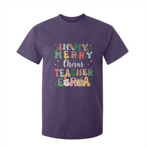 Christmas Choral Music Teacher T Shirt For Kid In My Merry Chorus Teacher Era Xmas Carol Master TS02 Purple Print Your Wear