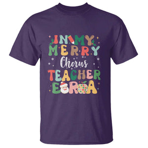 Christmas Choral Music Teacher T Shirt In My Merry Chorus Teacher Era Xmas Carol Master TS02 Purple Print Your Wear