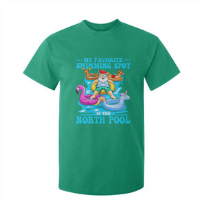 Christmas In July Relaxing Santa T Shirt For Kid My Favorite Swimming Spot Is The North Pole TS02 Irish Green Print Your Wear