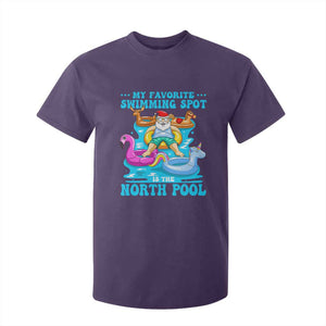 Christmas In July Relaxing Santa T Shirt For Kid My Favorite Swimming Spot Is The North Pole TS02 Purple Print Your Wear