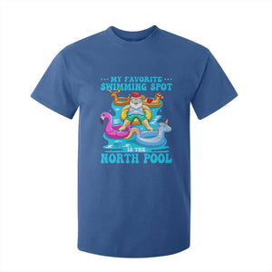 Christmas In July Relaxing Santa T Shirt For Kid My Favorite Swimming Spot Is The North Pole TS02 Royal Blue Print Your Wear