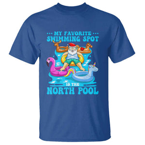 Christmas In July Relaxing Santa T Shirt My Favorite Swimming Spot Is The North Pole TS02 Royal Blue Print Your Wear