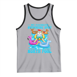 Christmas In July Relaxing Santa Tank Top My Favorite Swimming Spot Is The North Pole TS02 Athletic Heather Black Print Your Wear