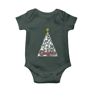 Christmas Tree Baby Onesie Red Plaid Daughter TS02 Dark Forest Green Print Your Wear