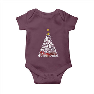 Christmas Tree Baby Onesie Red Plaid Daughter TS02 Maroon Print Your Wear