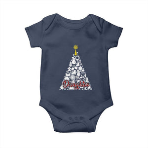 Christmas Tree Baby Onesie Red Plaid Daughter TS02 Navy Print Your Wear