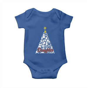 Christmas Tree Baby Onesie Red Plaid Daughter TS02 Royal Blue Print Your Wear