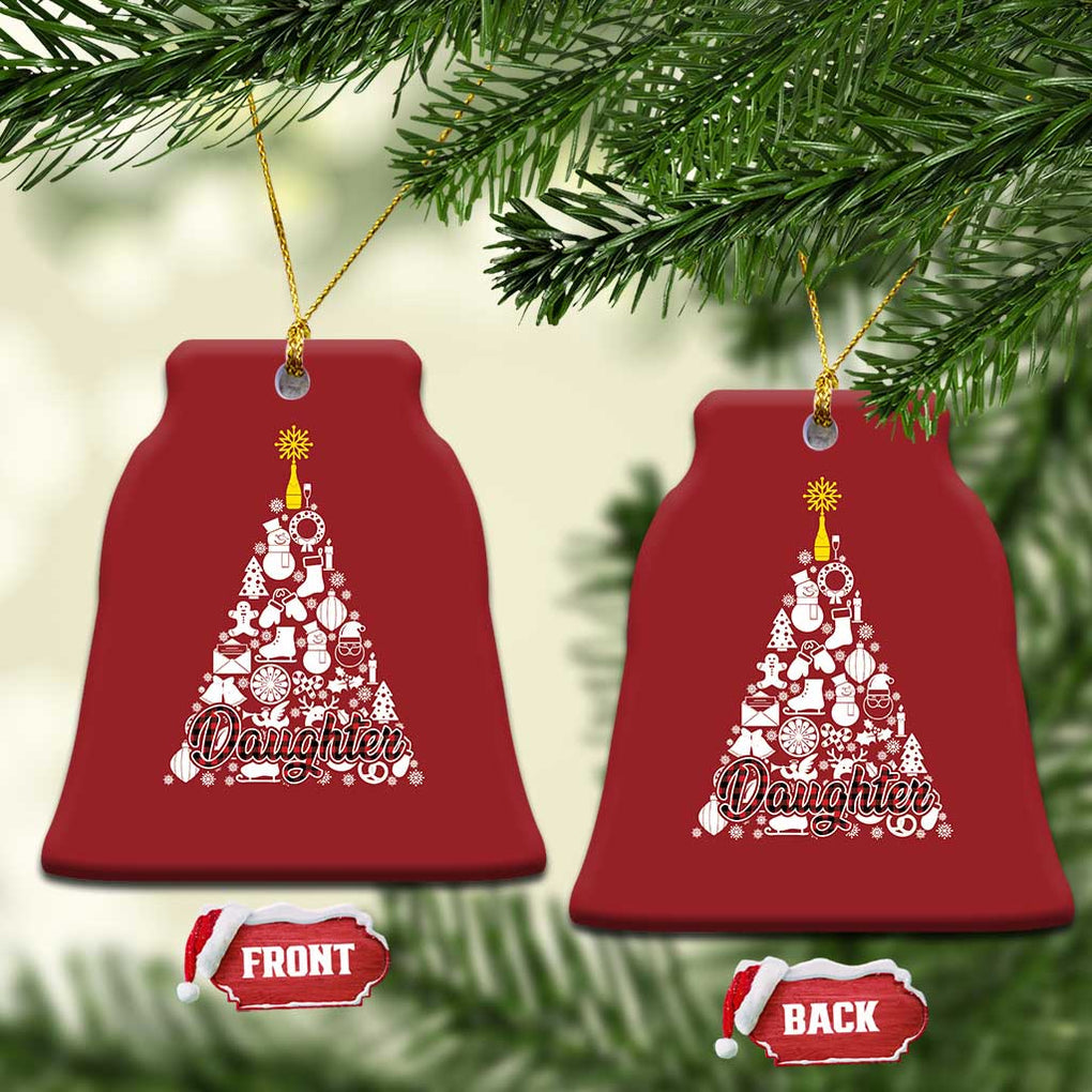 Xmas Tree Christmas Ornament Red Plaid Daughter TS02 Bell Flake Red Print Your Wear