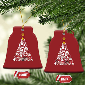 Xmas Tree Christmas Ornament Red Plaid Daughter TS02 Bell Flake Red Print Your Wear