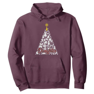 Christmas Tree Hoodie Red Plaid Daughter TS02 Maroon Print Your Wear