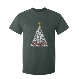 Christmas Tree T Shirt For Kid Red Plaid Daughter TS02 Dark Forest Green Print Your Wear