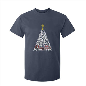 Christmas Tree T Shirt For Kid Red Plaid Daughter TS02 Navy Print Your Wear