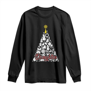 Christmas Tree Long Sleeve Shirt Red Plaid Daughter TS02 Black Print Your Wear