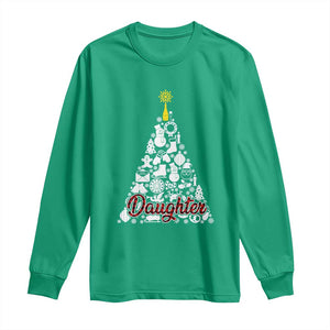 Christmas Tree Long Sleeve Shirt Red Plaid Daughter TS02 Irish Green Print Your Wear