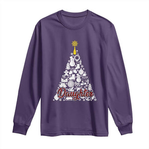 Christmas Tree Long Sleeve Shirt Red Plaid Daughter TS02 Purple Print Your Wear