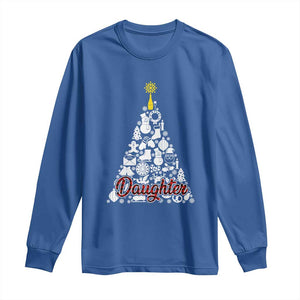 Christmas Tree Long Sleeve Shirt Red Plaid Daughter TS02 Royal Blue Print Your Wear