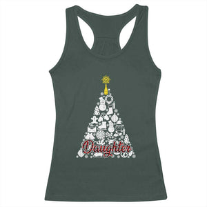 Christmas Tree Racerback Tank Top Red Plaid Daughter TS02 Dark Forest Green Print Your Wear