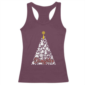 Christmas Tree Racerback Tank Top Red Plaid Daughter TS02 Maroon Print Your Wear